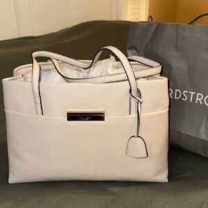 100% Goat Leather Kate Spade Cream Leather handbag